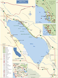 Map of the Salton Sea State Recreation Area